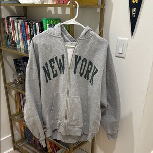 Gray New York Brandy Melville sweatshirt